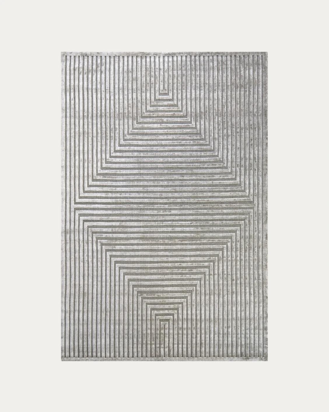 Harf Noon Ebony carpets in grey, shown in a product top view as image 1
