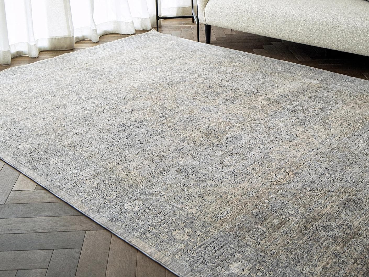 Harper Ashton carpet in grey, shown in a lifestyle front view as image 5