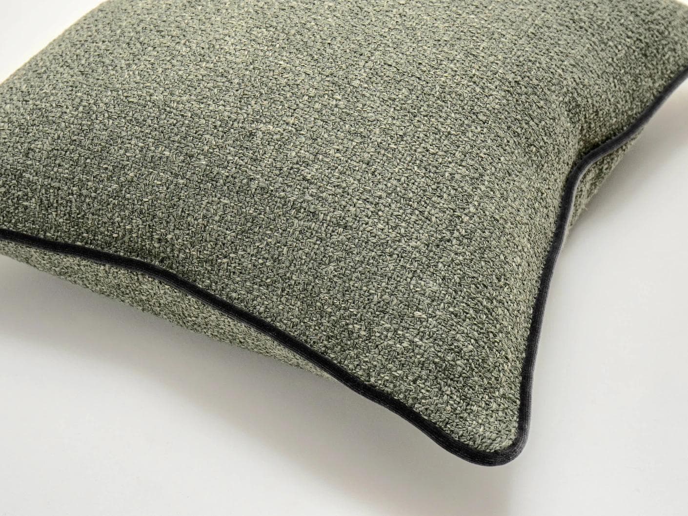 Harrison Sage cushion in green, shown in a product top view as image 6