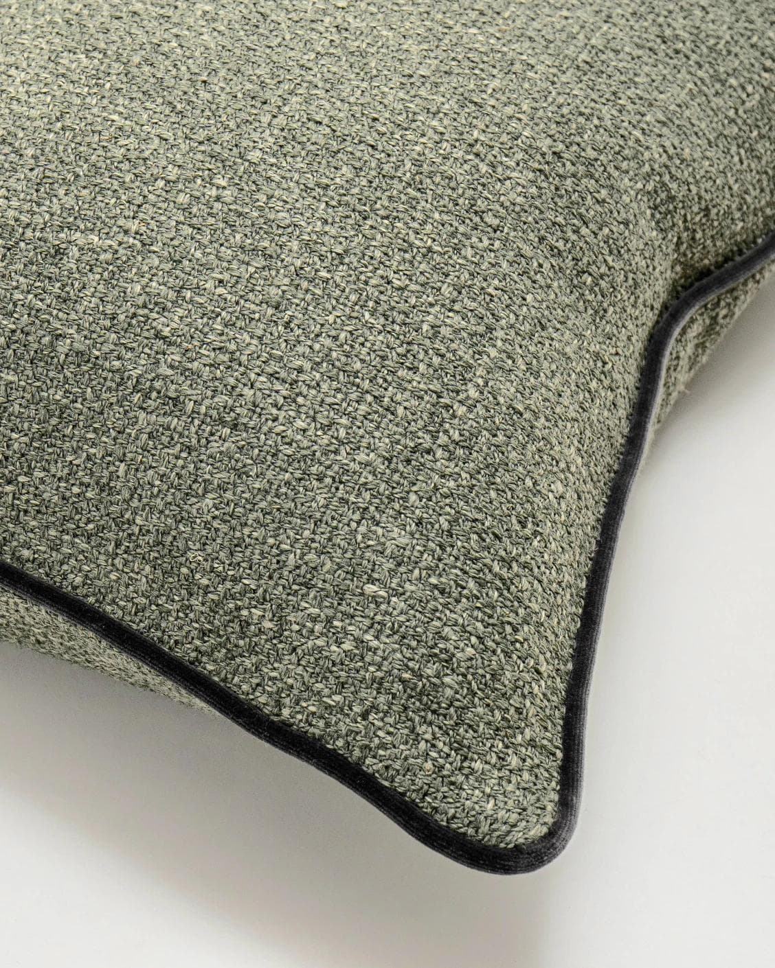 Harrison Sage cushion in green, shown in a product top view as image 6