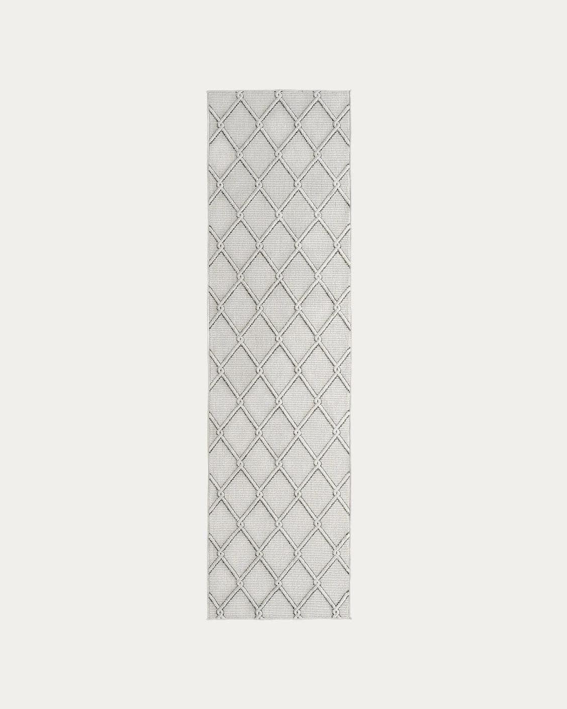 Henry Dusty carpets in ivory and charcoal, shown in a product top view as image 1