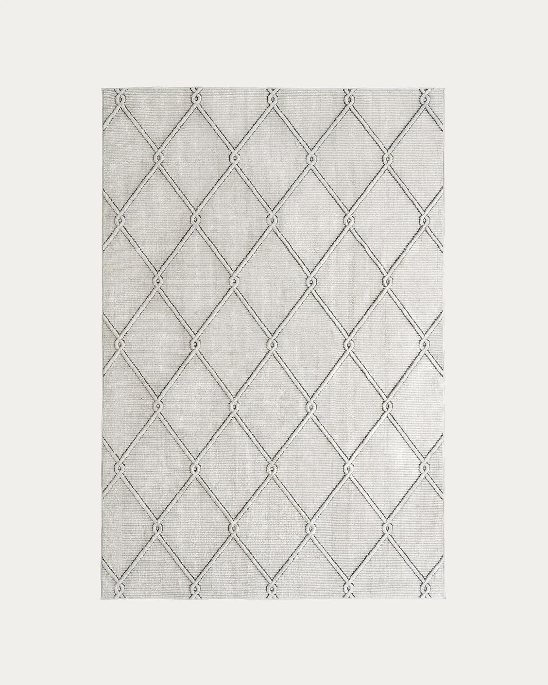Henry Dusty carpets in ivory and charcoal, shown in a product top view as image 1
