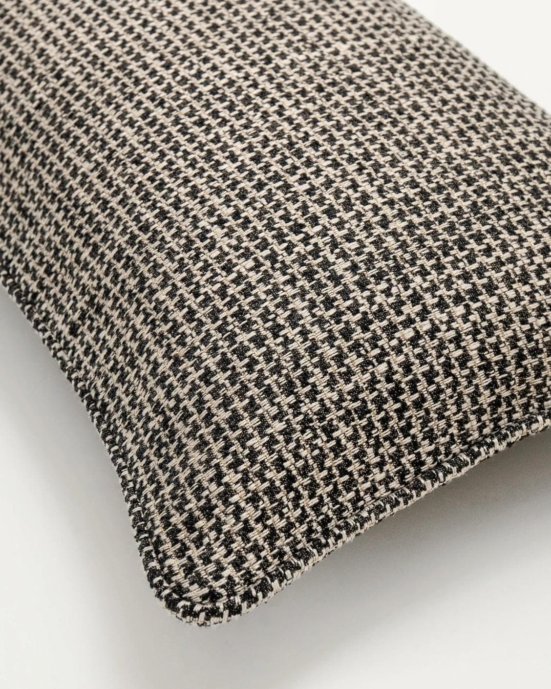 Hugo Steele II cushion in black, shown in a product top view as image 6