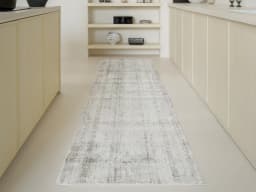 Ada Ivory Runners carpet in taupe, shown in a lifestyle front view