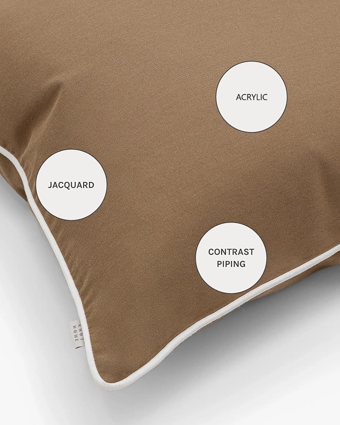 Aelia Braun cushions in brown, shown in a product close-up as image 11