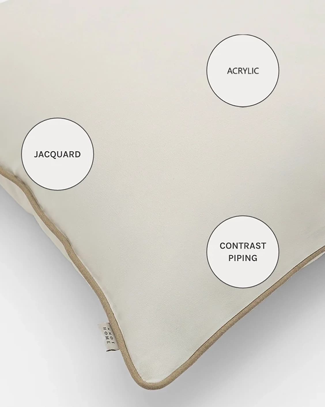 Aelia Linen cushions in linen and ivory, shown in a product close-up as image 10