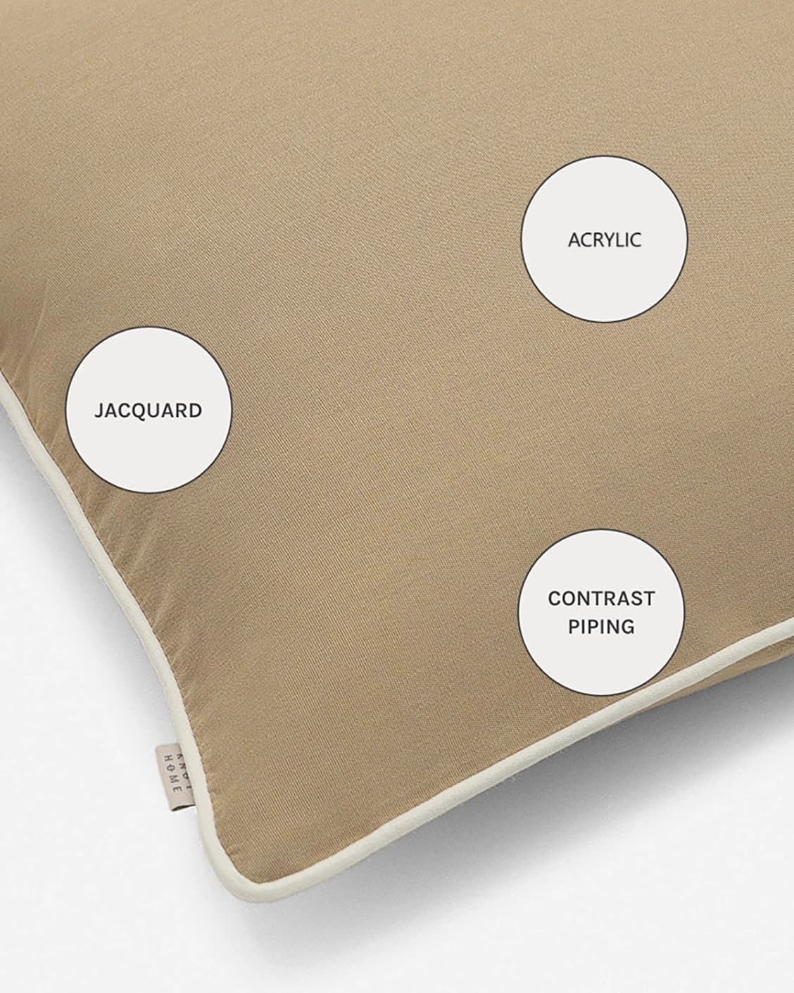 Aelia Mocha cushions in mocha and beige, shown in a product close-up as image 11
