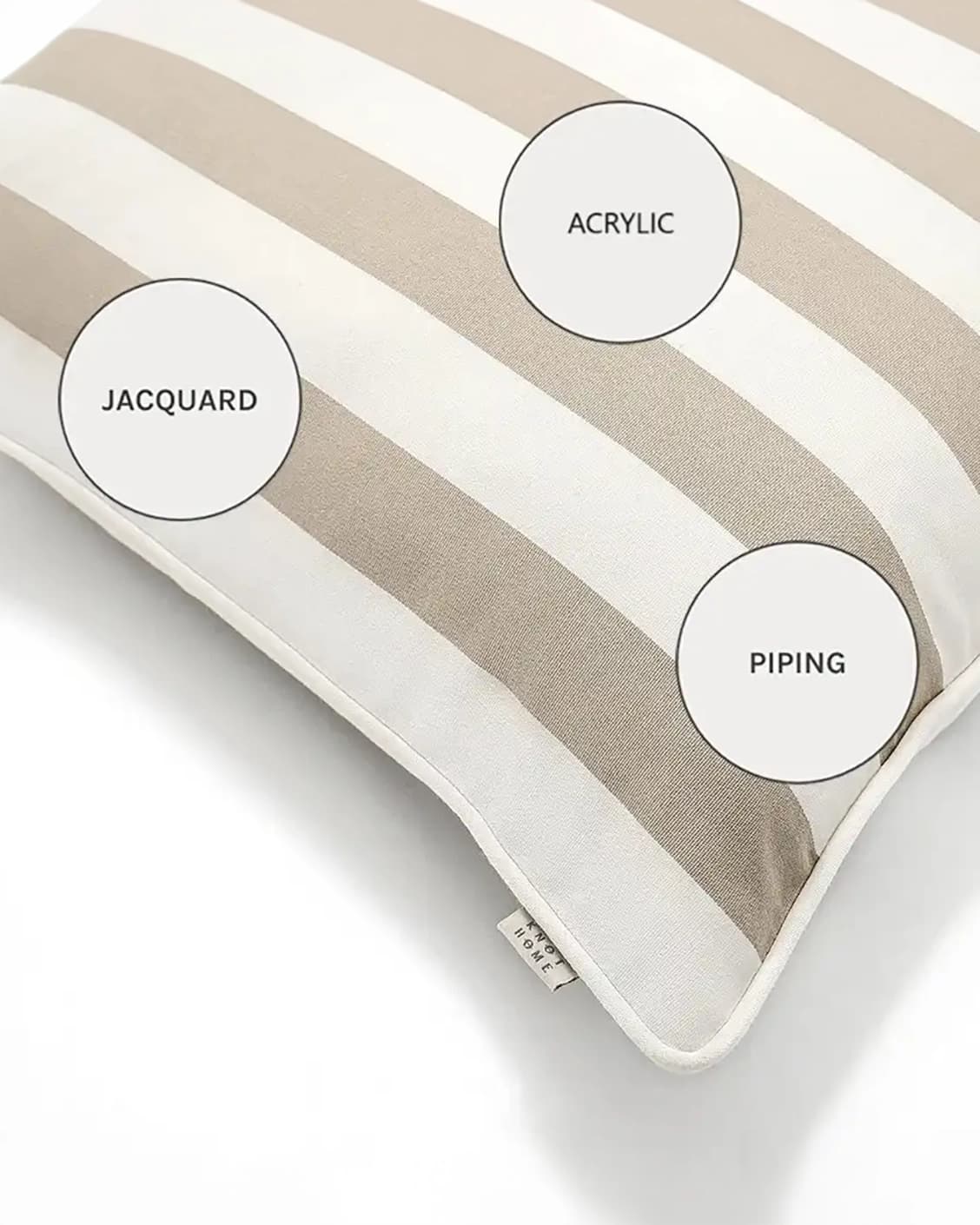 Aelia Sandy cushions in sandy and beige, shown in a product close-up as image 9