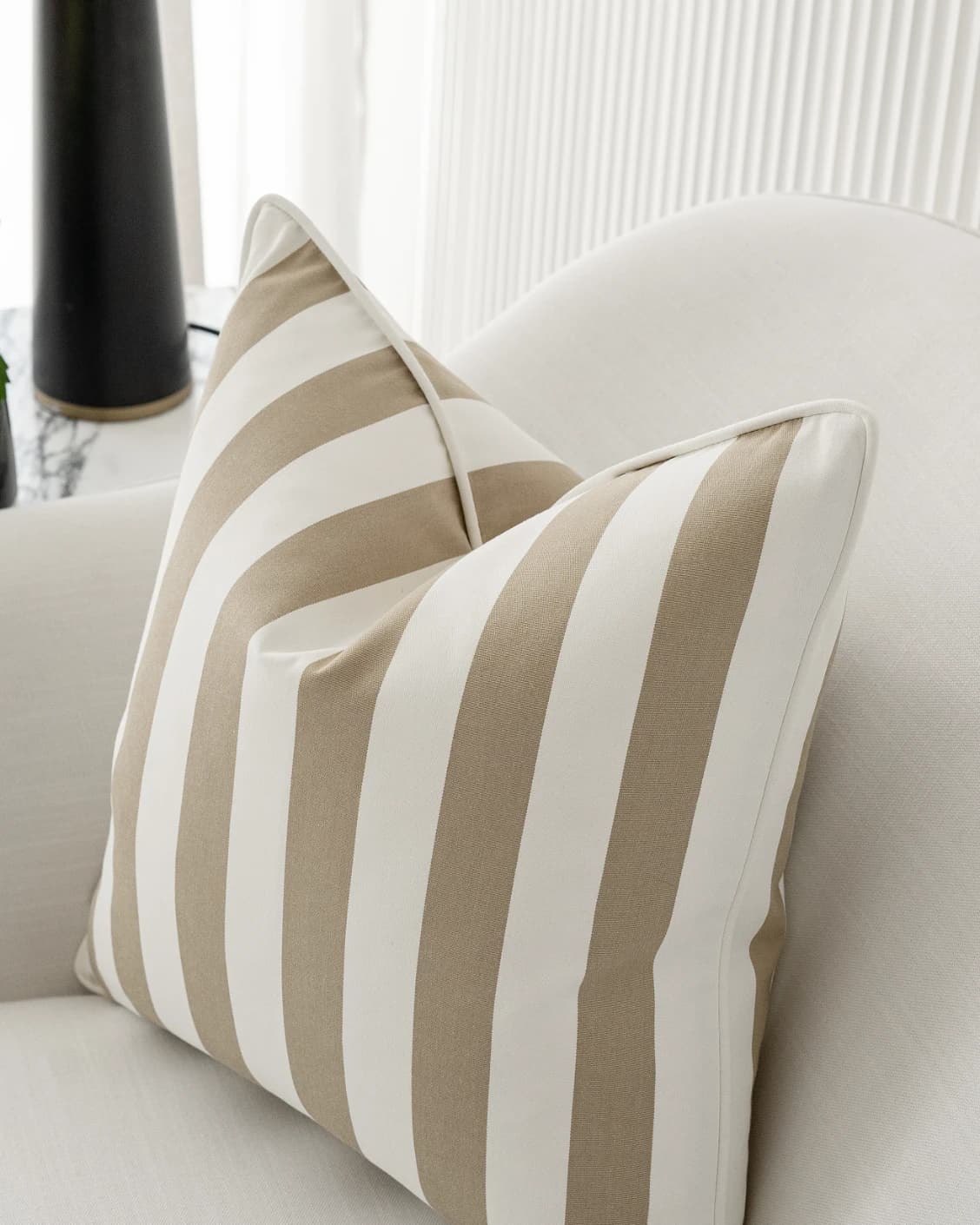 Aelia Sandy single - outdoor in beige, shown in a lifestyle right view as image 1