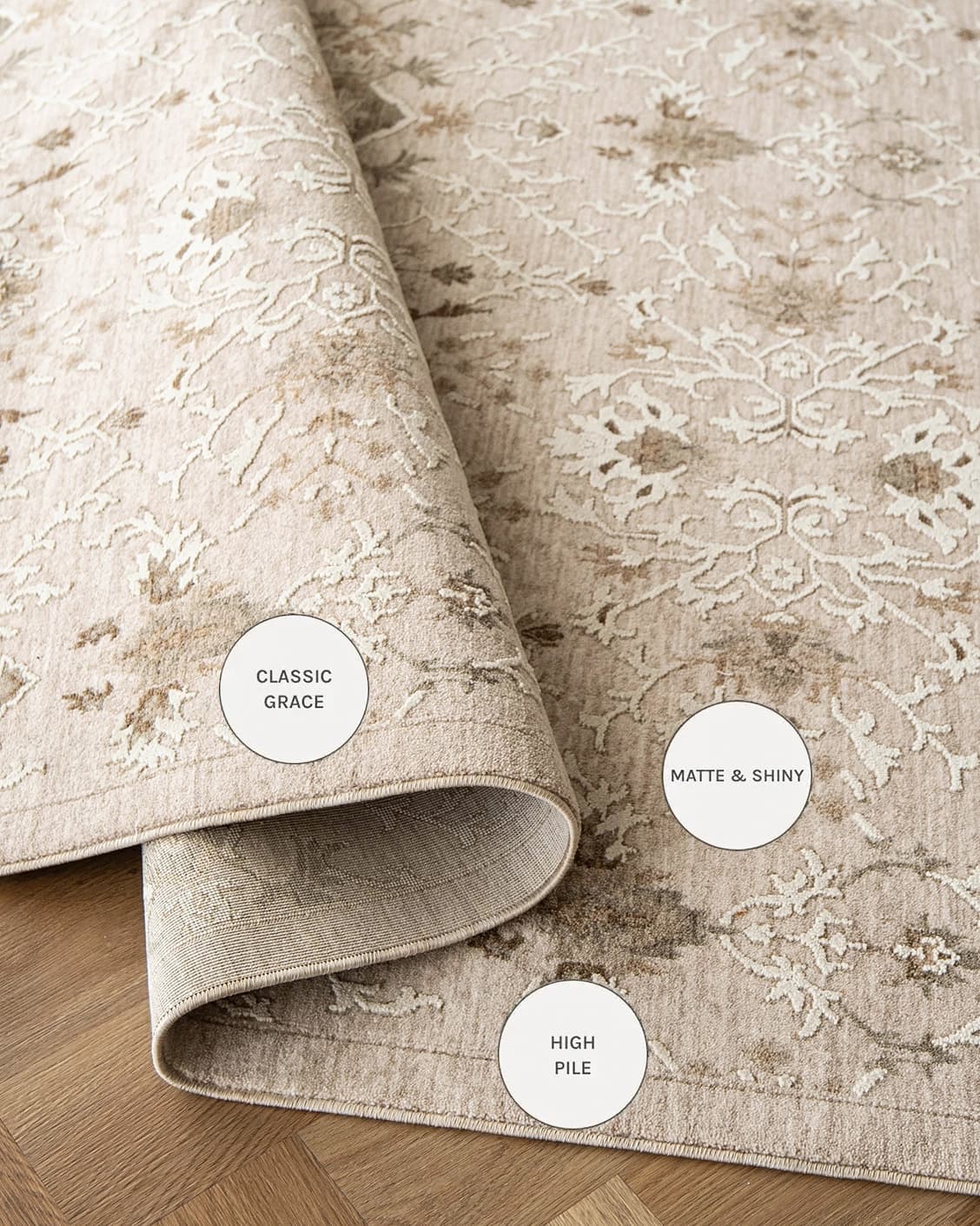 Albert Terra carpets in beige and brown, shown in a close-up as image 14