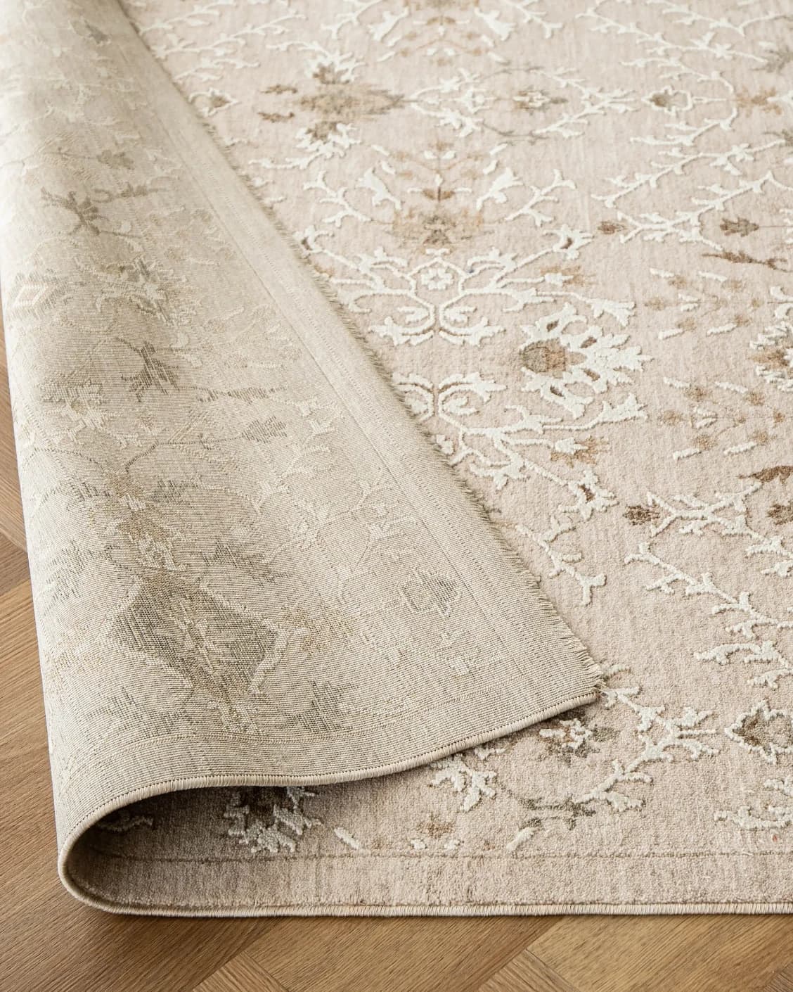Albert Terra carpet in beige and brown, shown in a product close-up front view as image 9