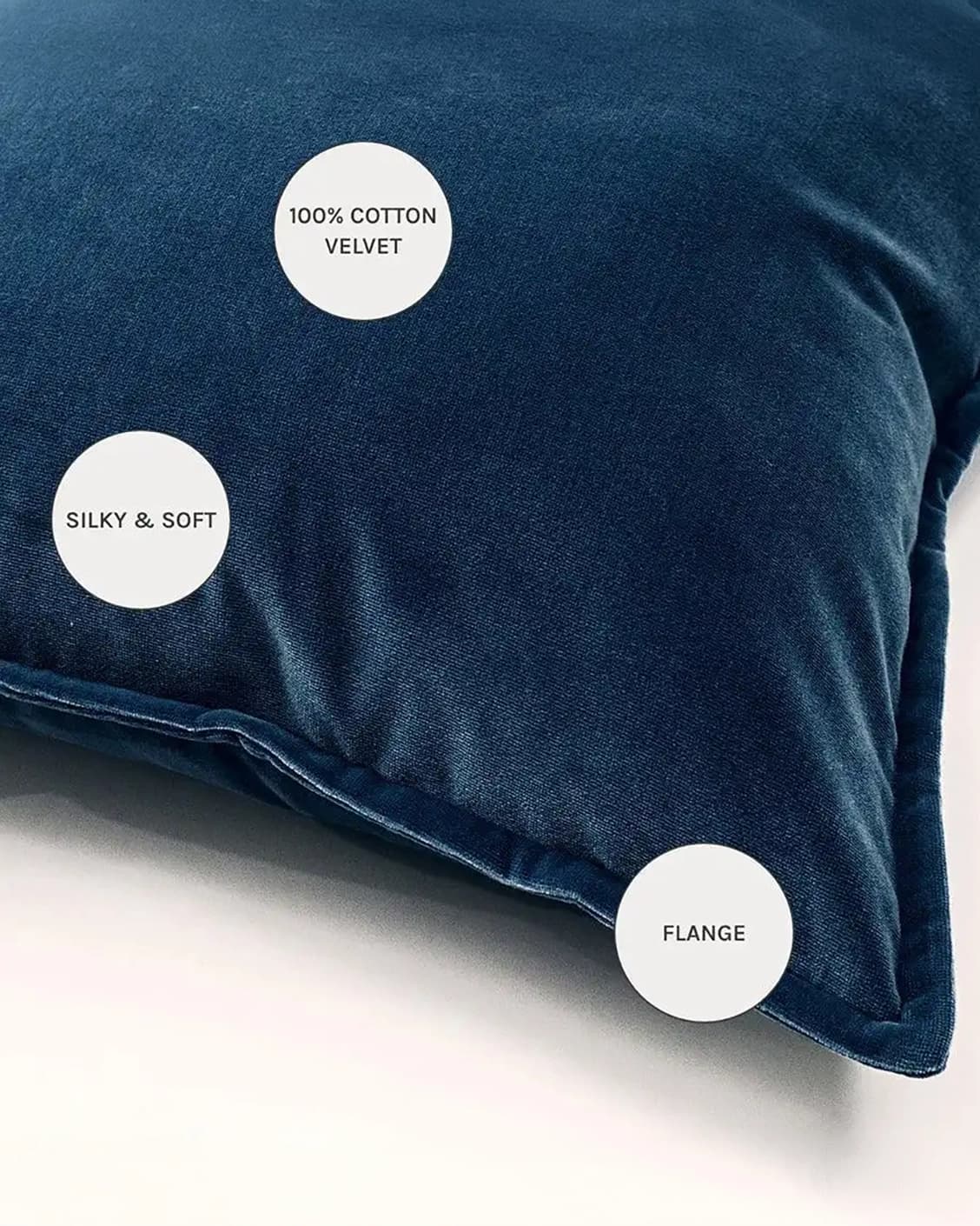 Alessandra Canova cushions in royal blue and blue, shown in a product close-up as image 9