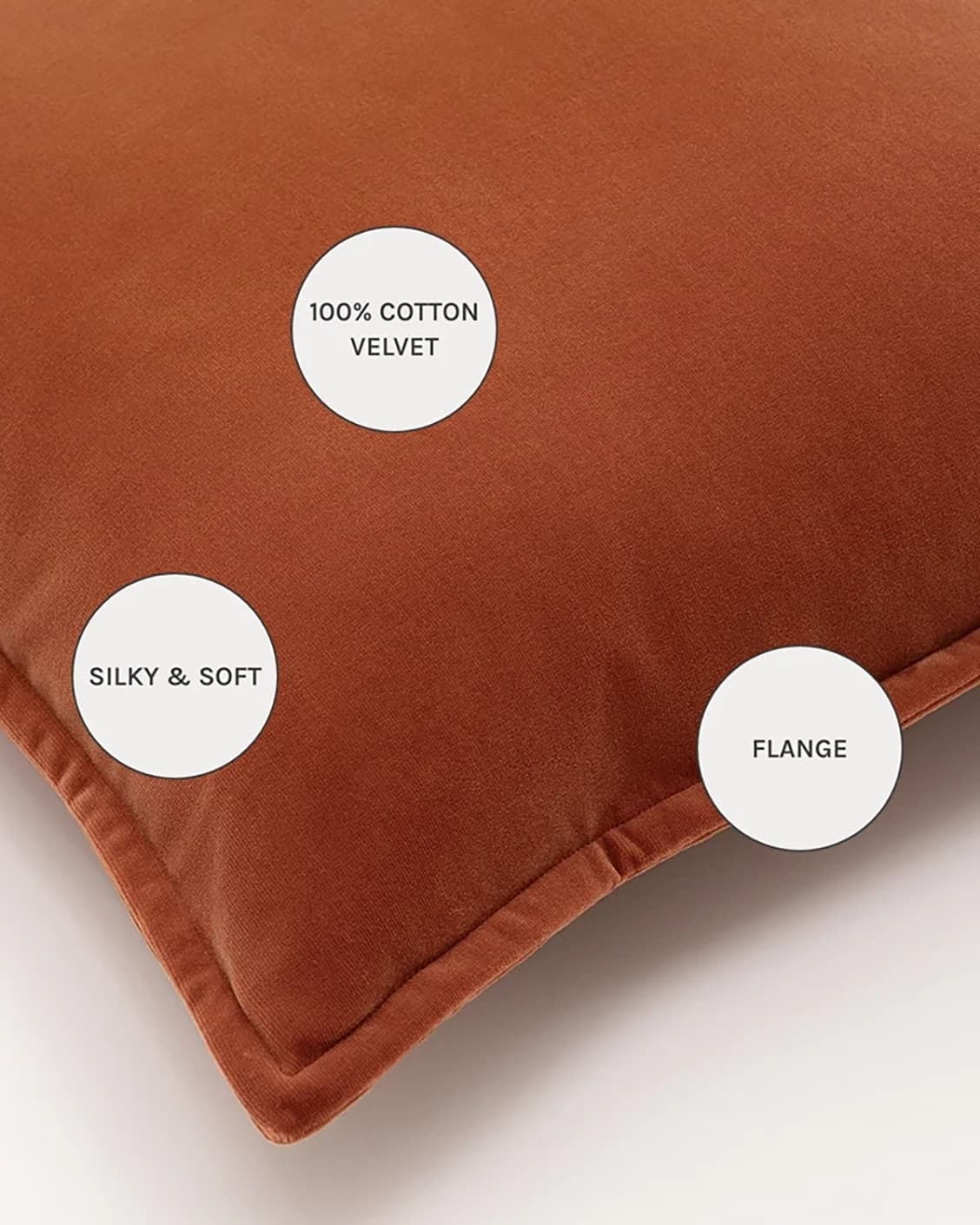 Alessandra Crimson cushions in orange, shown in a product close-up as image 11