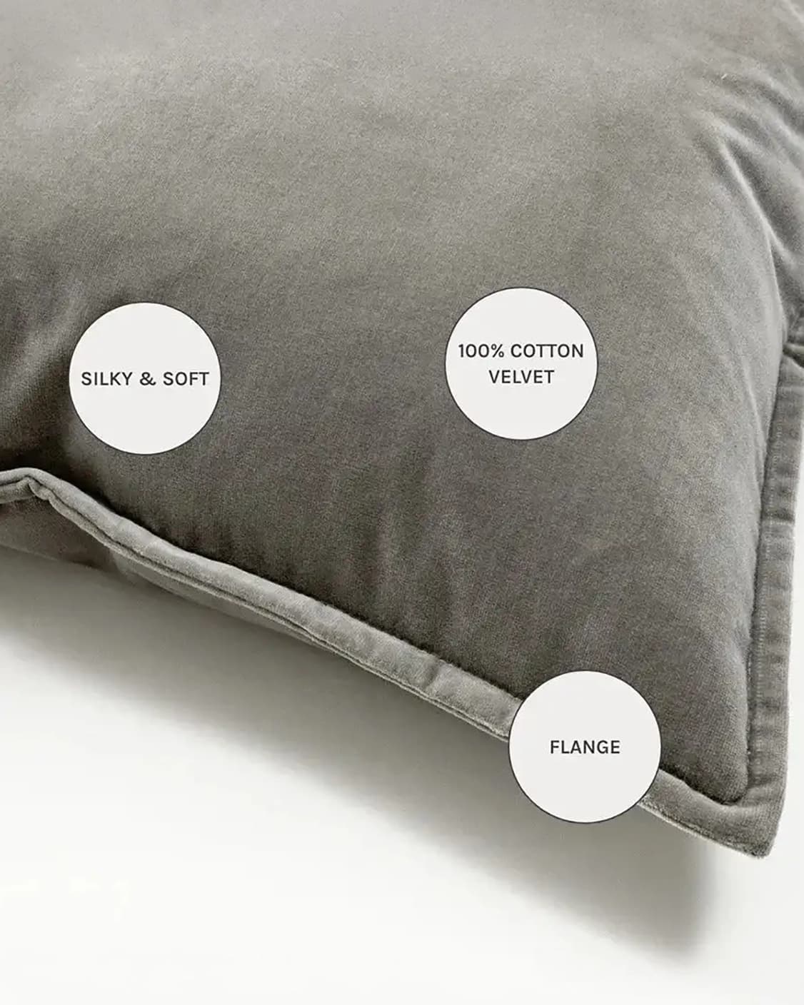 Alessandra Laurent cushions in grey, shown in a product close-up as image 9