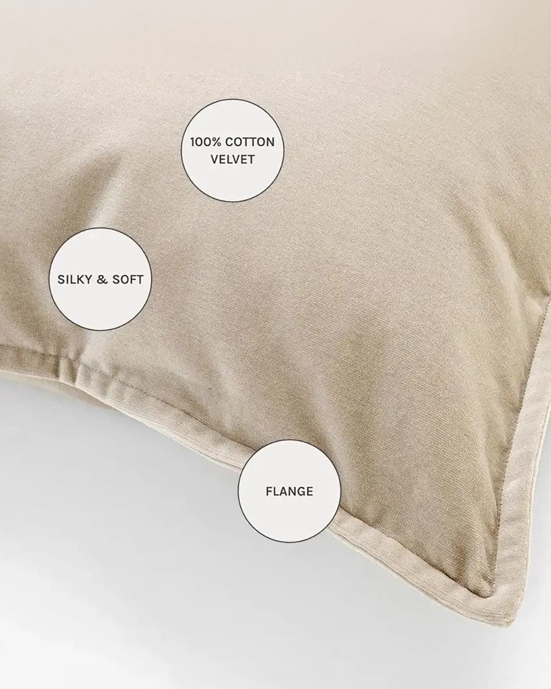 Alessandra River cushions in beige, shown in a product close-up as image 9