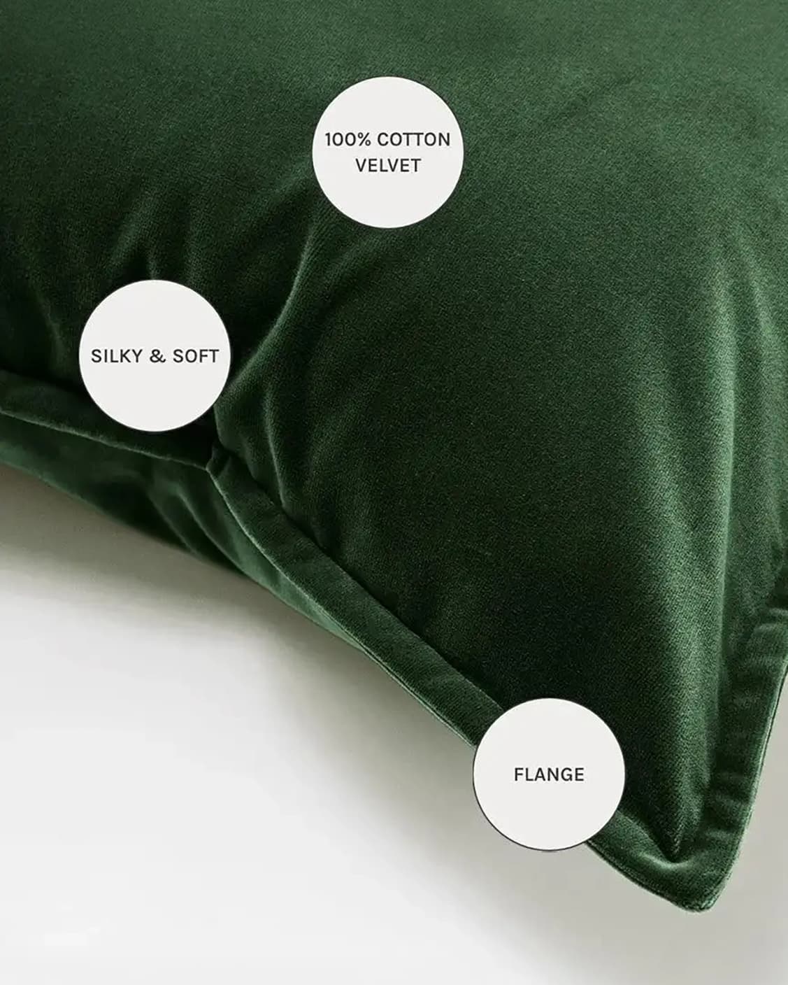 Alessandra Russel cushions in dark green and green, shown in a product close-up as image 8