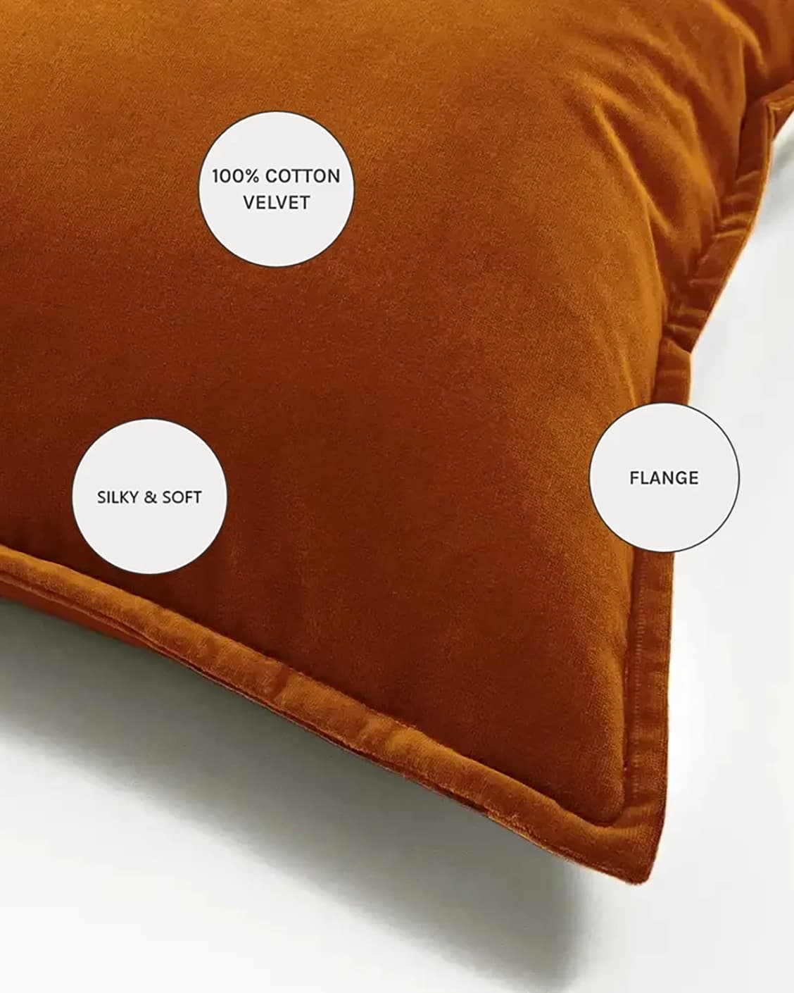 Alessandra Rust cushions in rust and orange, shown in a product close-up as image 9