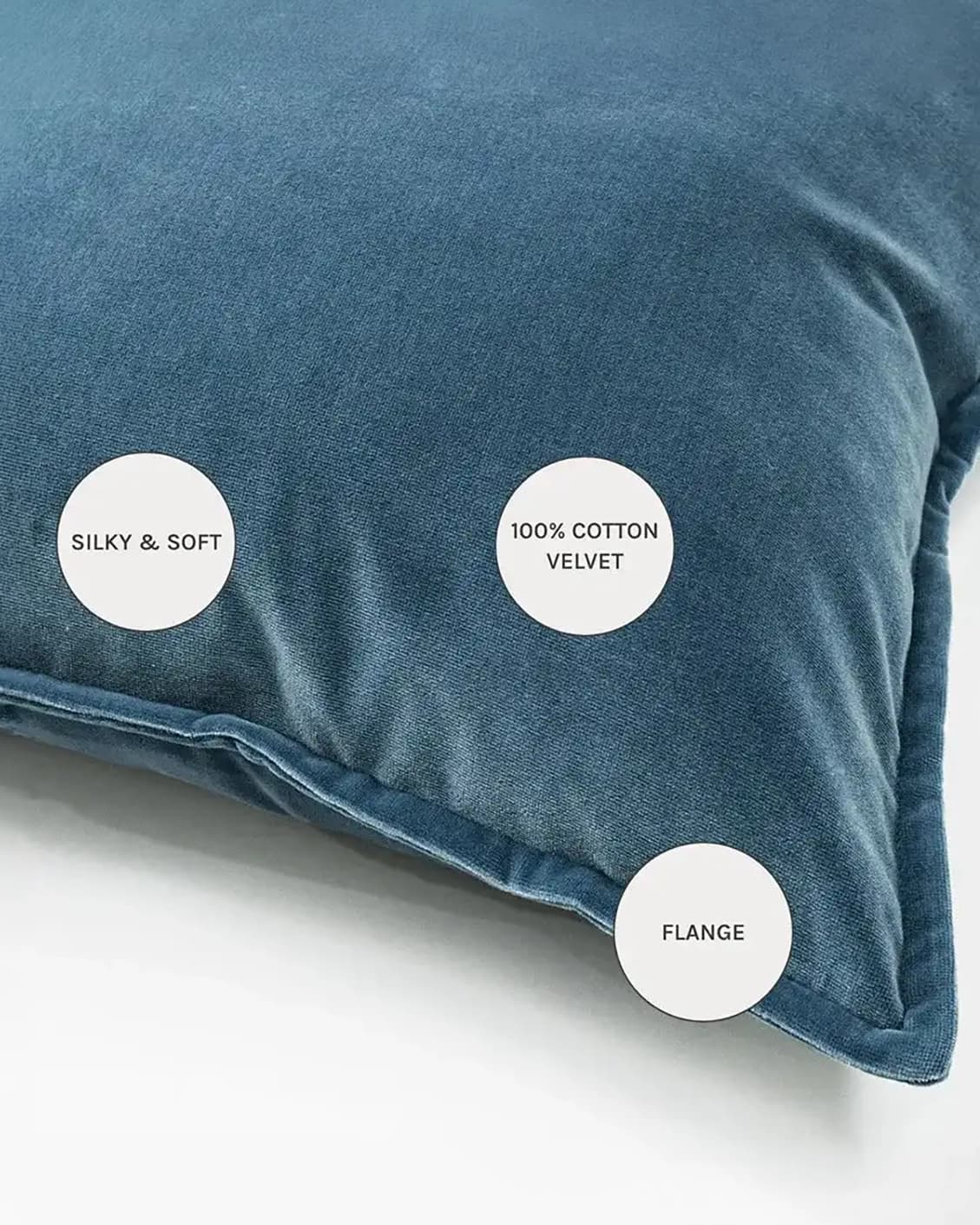 Alessandra Sky cushions in sky and blue, shown in a product close-up as image 8