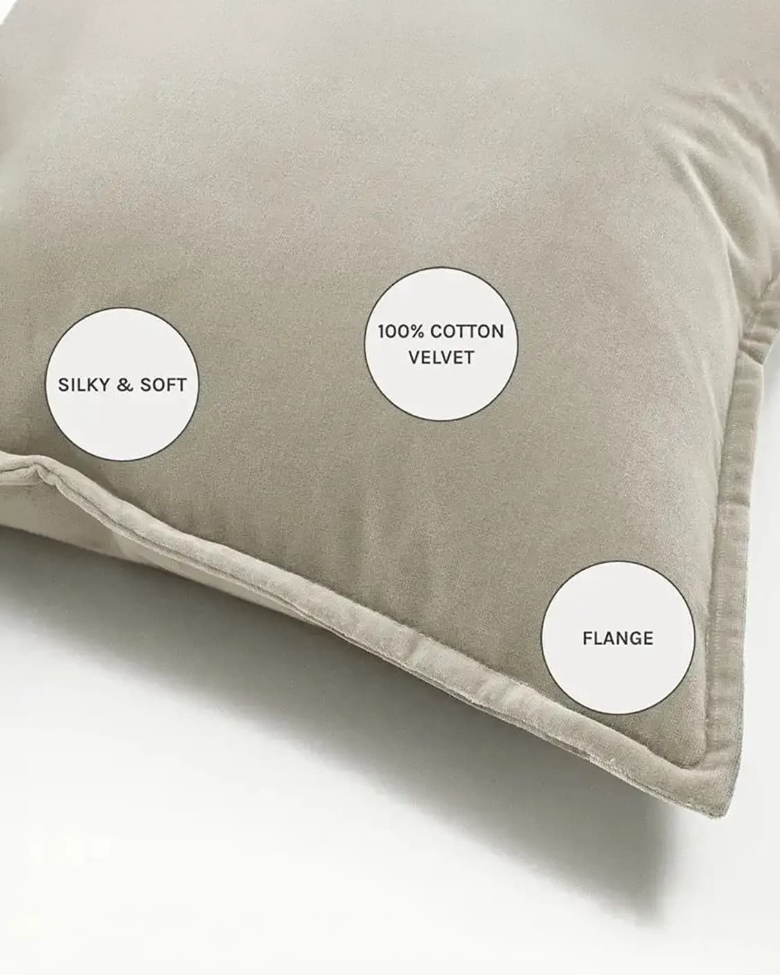 Alessandra Taupe cushions in taupe, brown and grey, shown in a product close-up as image 8