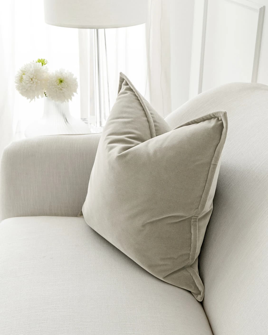 Alessandra Taupe single - indoor in brown and grey, shown in a lifestyle right view as image 3
