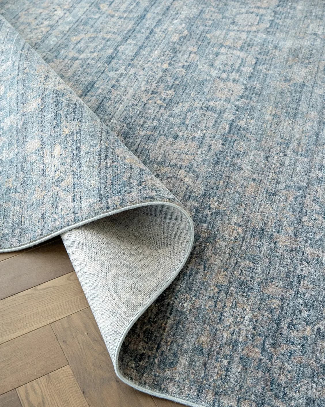 Alexander Azure carpet in blue, shown in a product close-up top view as image 10