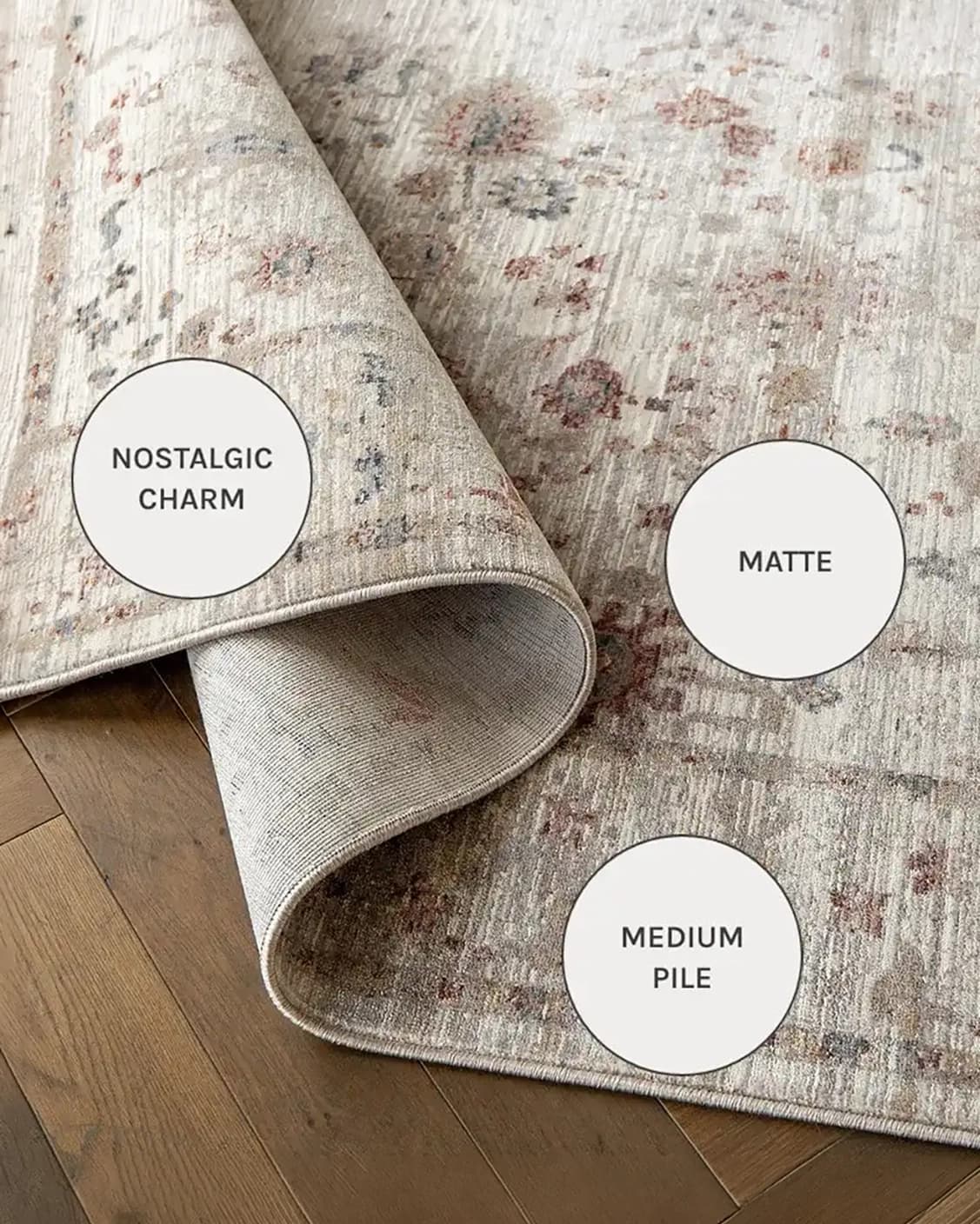Alexander Dune carpets in dune, red and beige, shown in a close-up as image 14