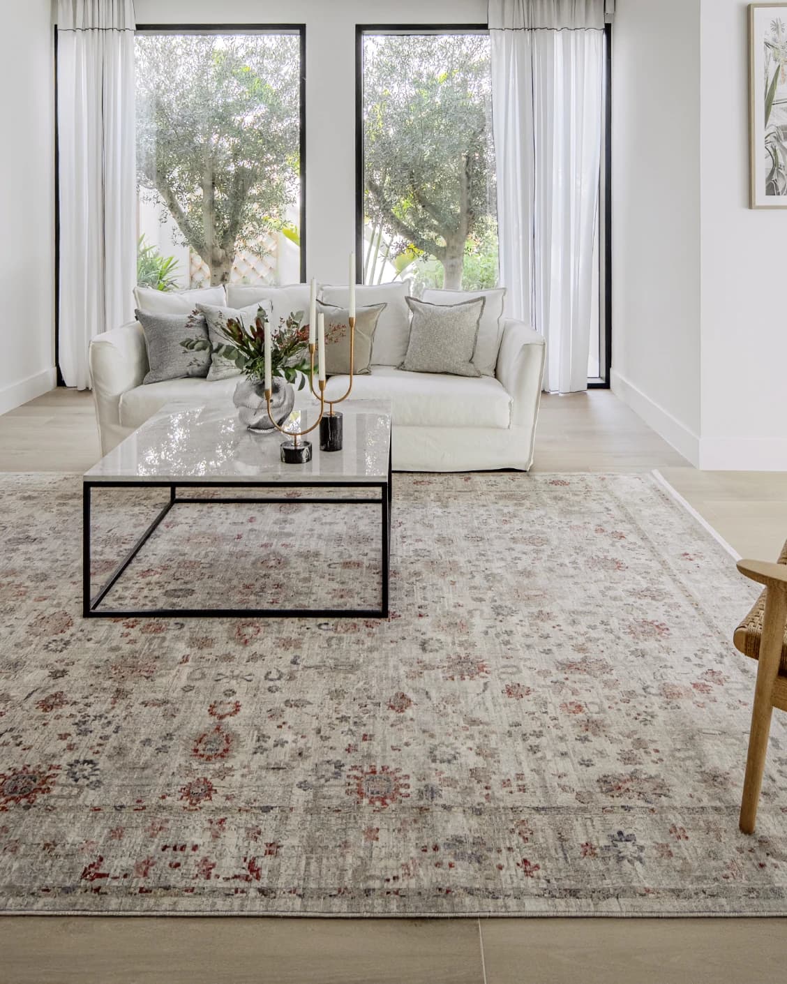 Alexander Dune carpet in red and beige, shown in a lifestyle front view as image 5