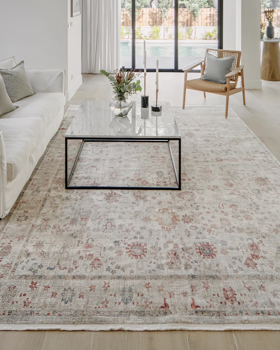 Alexander Dune carpet in red and beige, shown in a lifestyle front view as image 6