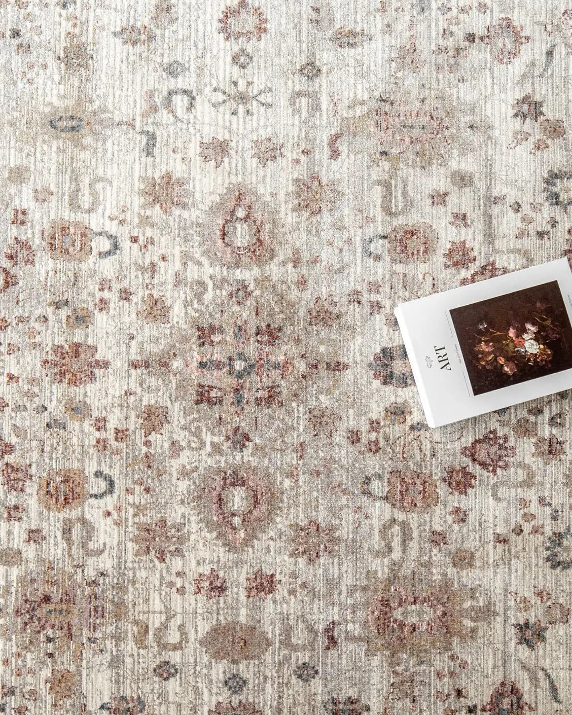 Alexander Dune carpet in red and beige, shown in a lifestyle top view as image 10
