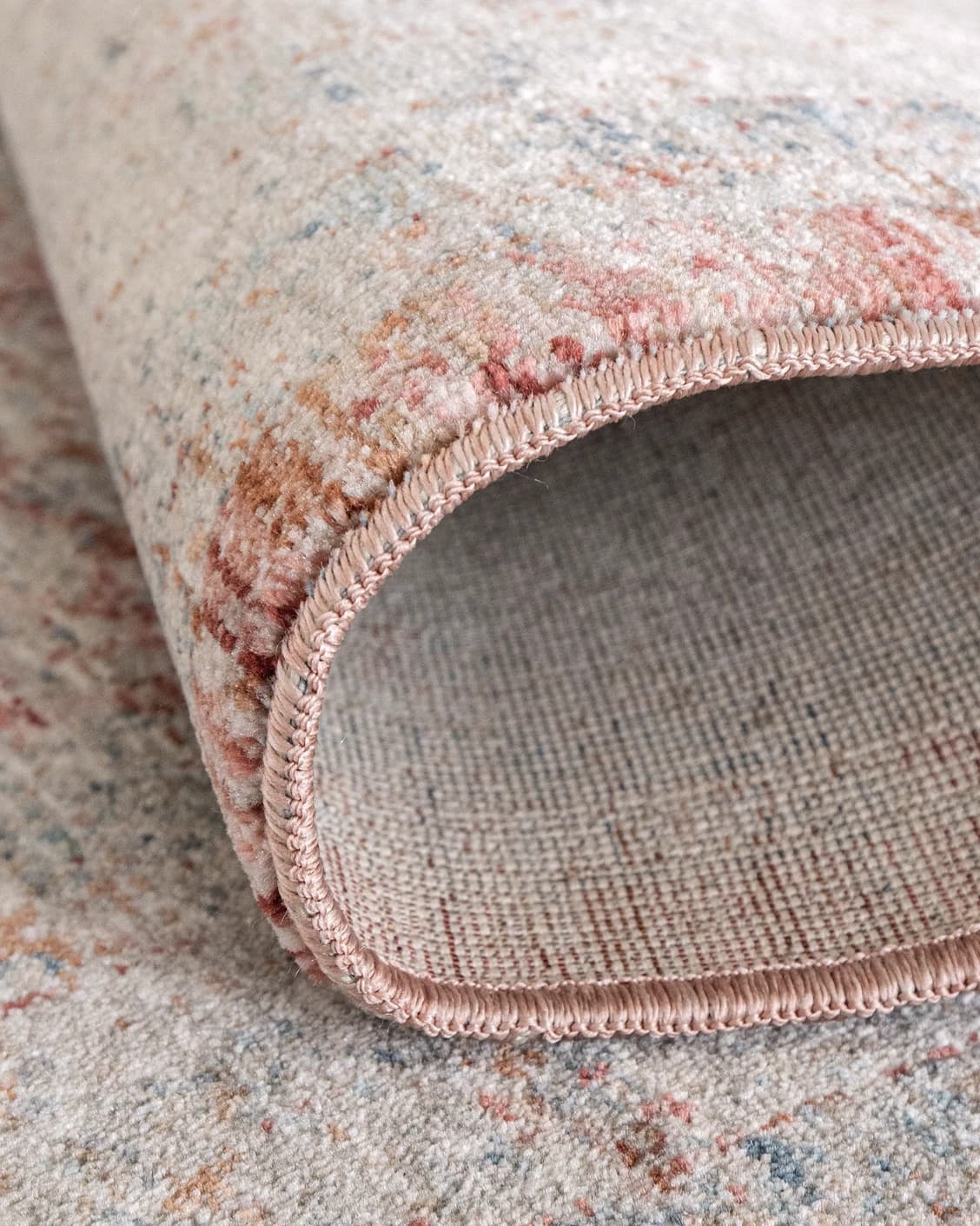 Alexander Rosso carpet in red and beige, shown in a product close-up front view as image 11