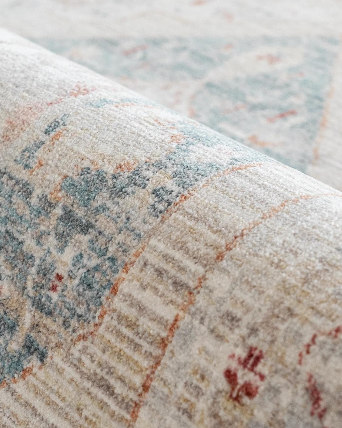 Alexander Rouge Runners carpet in beige, blue and red, shown in a product close-up as image 11