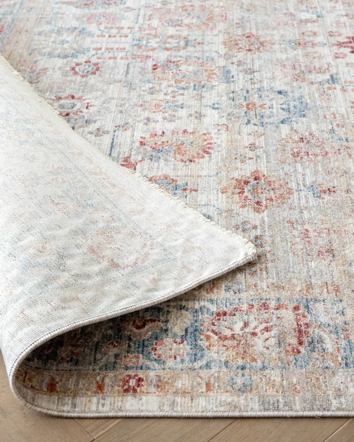 Alexander Sandy carpet in beige and red, shown in a product front view as image 14