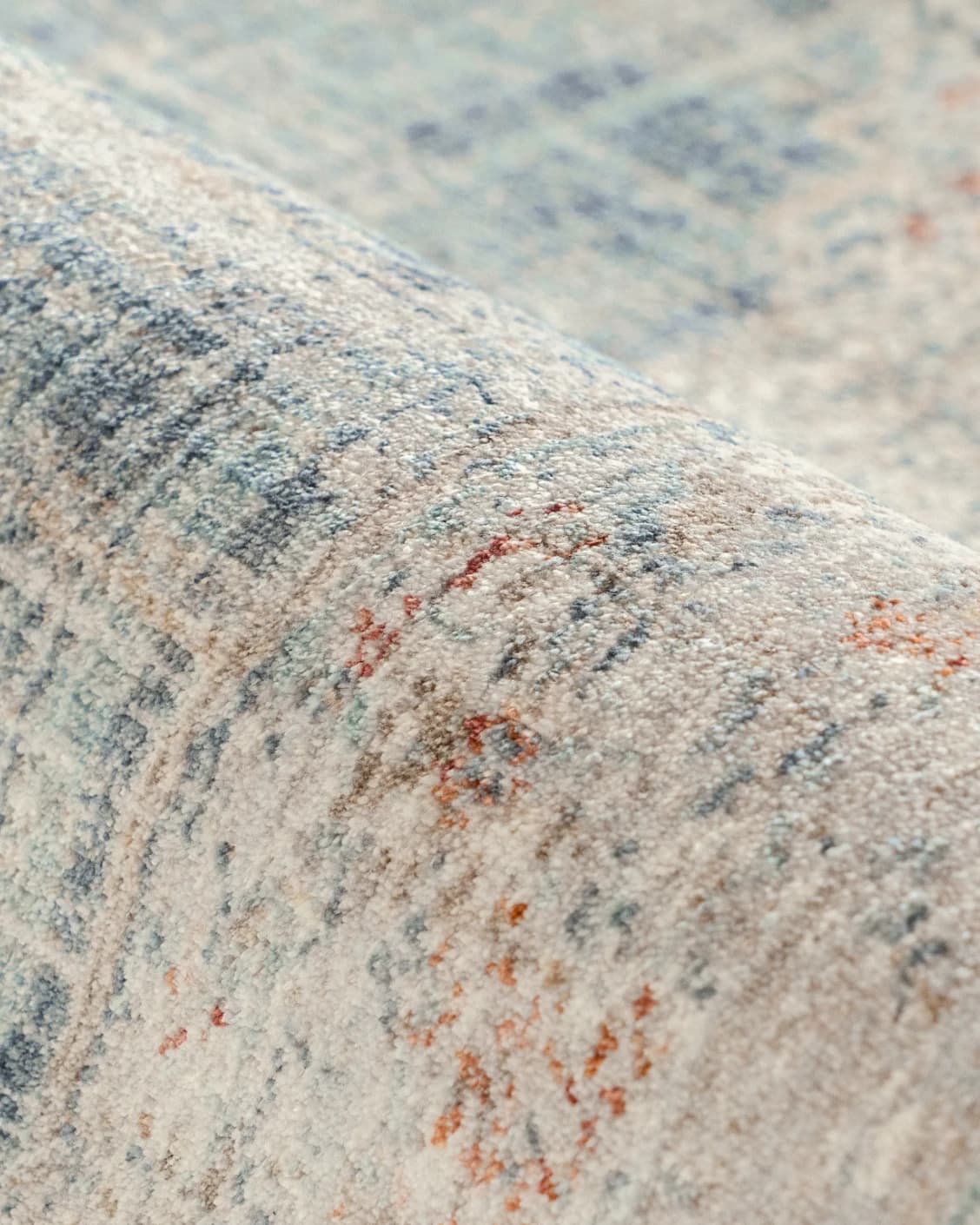Alexander Sky carpet in pale blue, blue and beige, shown in a product close-up as image 11