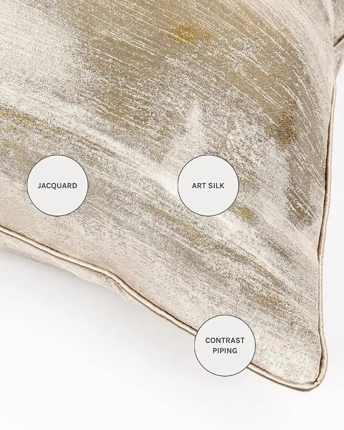 Alma Klimt cushions in yellow and silver, shown in a product close-up as image 10