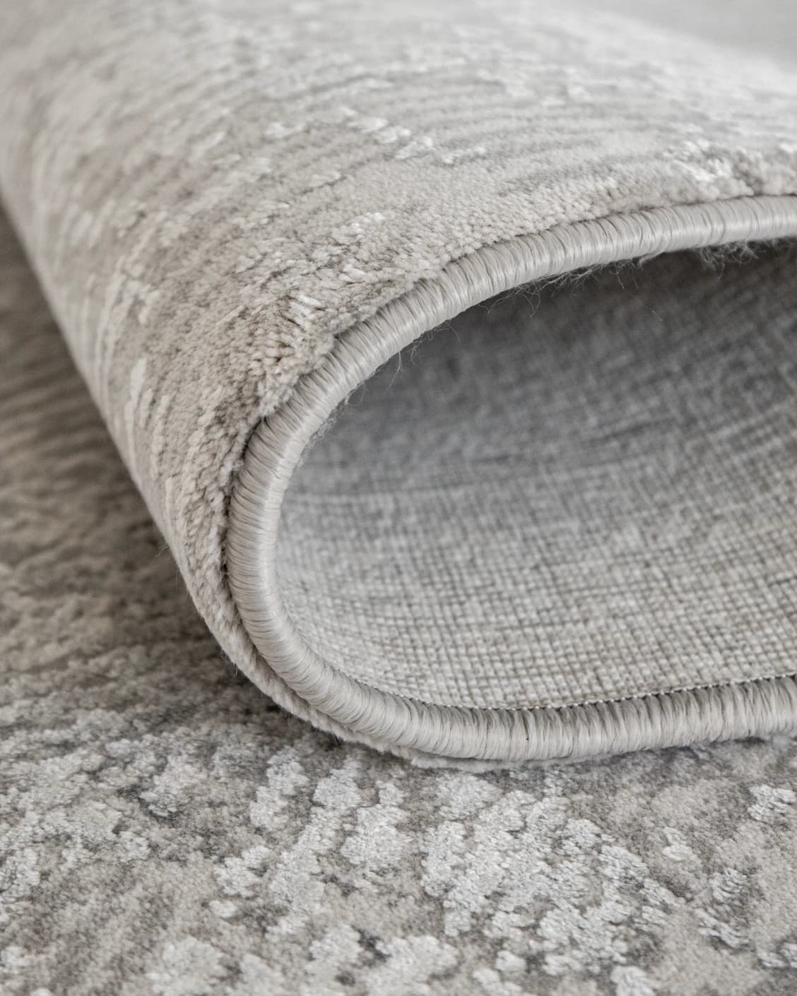 Athena Ashton carpet in grey and off white, shown in a product close-up as image 9
