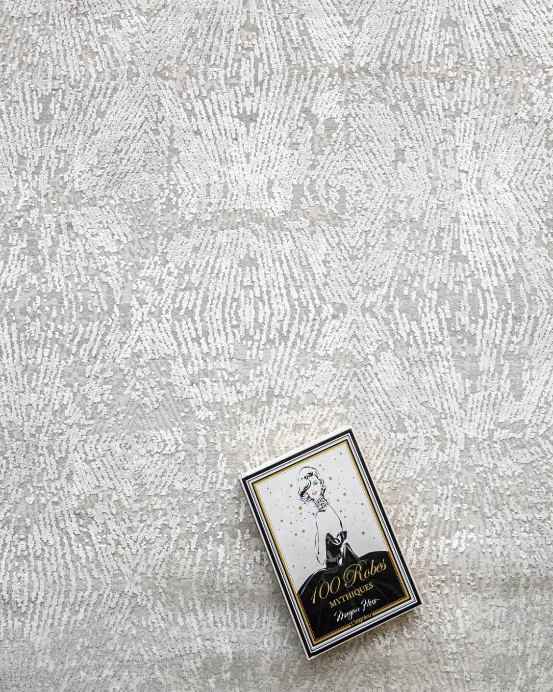 Athena Ashton carpet in grey and off white, shown in a product left view as image 8