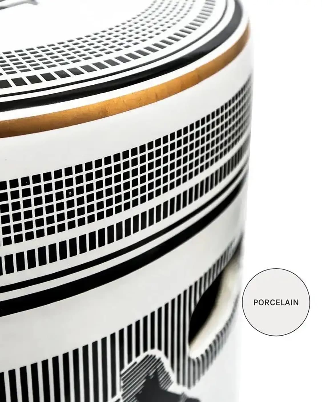 Aurora Jacobsen stools in white and black, shown in a product close-up as image 14