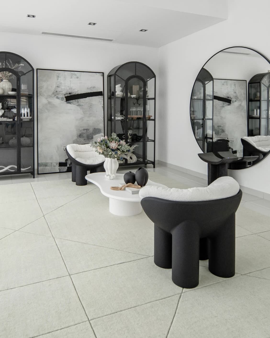 Axis Bianca carpet in beige, shown in a lifestyle left view as image 5