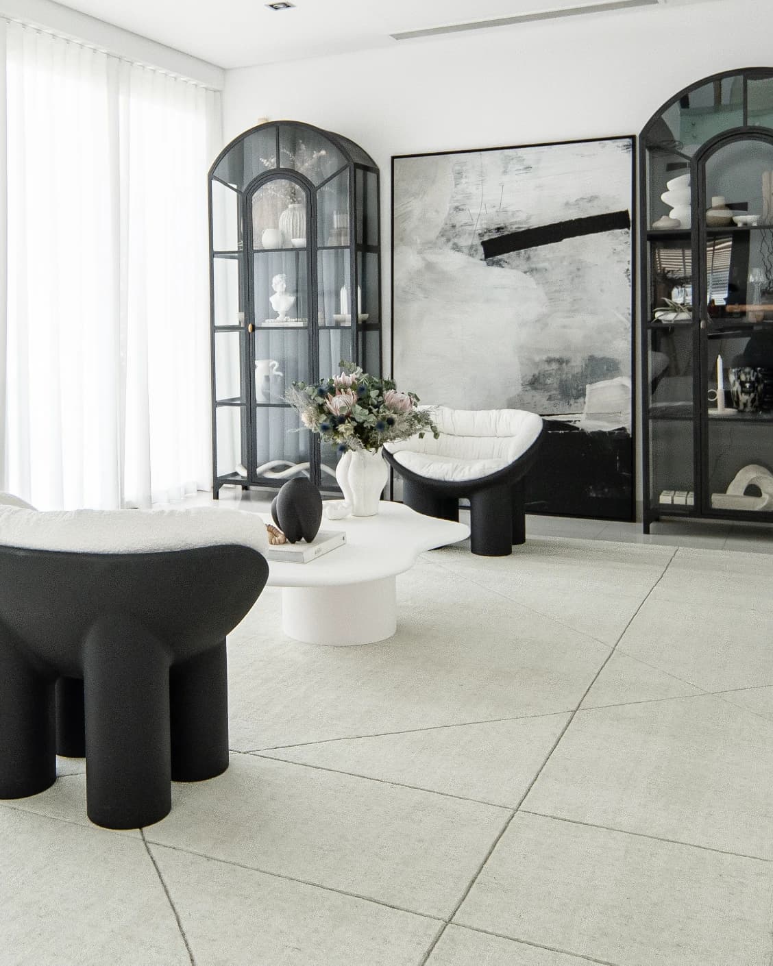 Axis Bianca carpet in beige, shown in a lifestyle right view as image 7