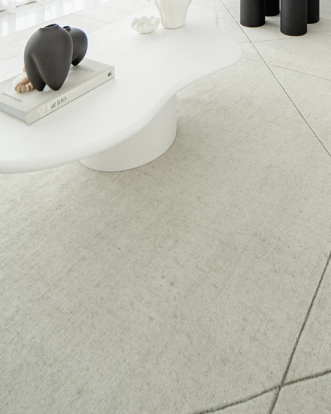 Axis Bianca carpet in beige, shown in a lifestyle right view as image 9