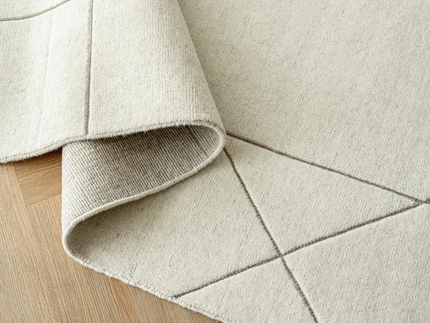 Axis Bianca carpet in beige, shown in a product close-up top view as image 12