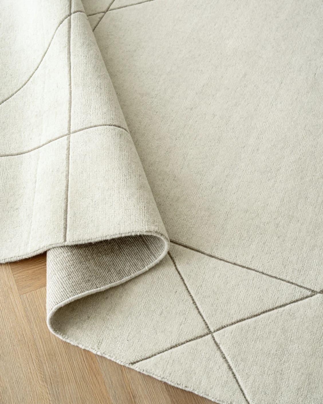 Axis Bianca carpet in beige, shown in a product close-up top view as image 12