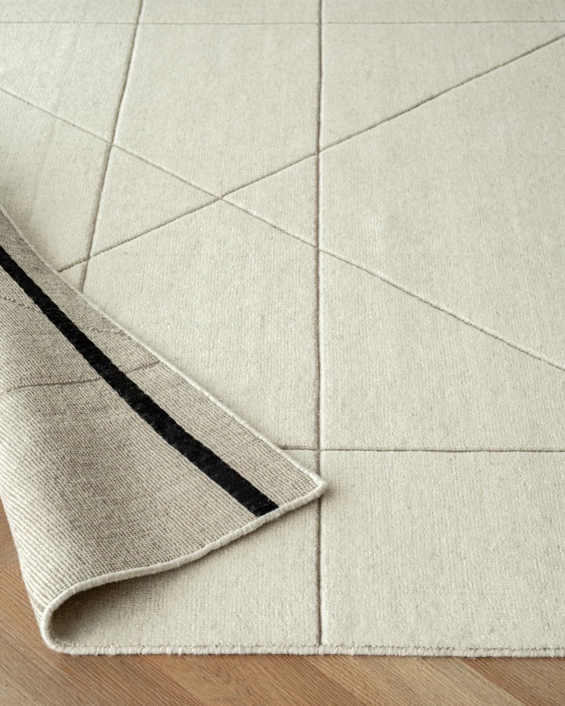 Axis Bianca carpet in beige, shown in a product top view as image 13