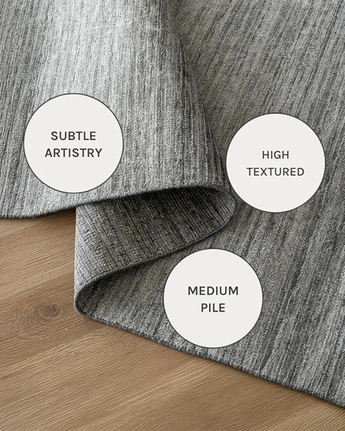 Beatrice Ashton carpets in grey, shown in a close-up as image 13