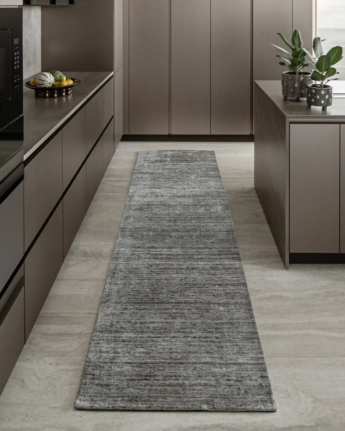 Beatrice Ashton Runners carpet in grey, shown in a lifestyle front view as image 2