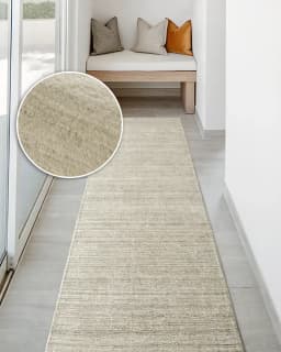 Beatrice Sandy 02 Runners carpet in sandy and beige, shown in a lifestyle top view as image 2