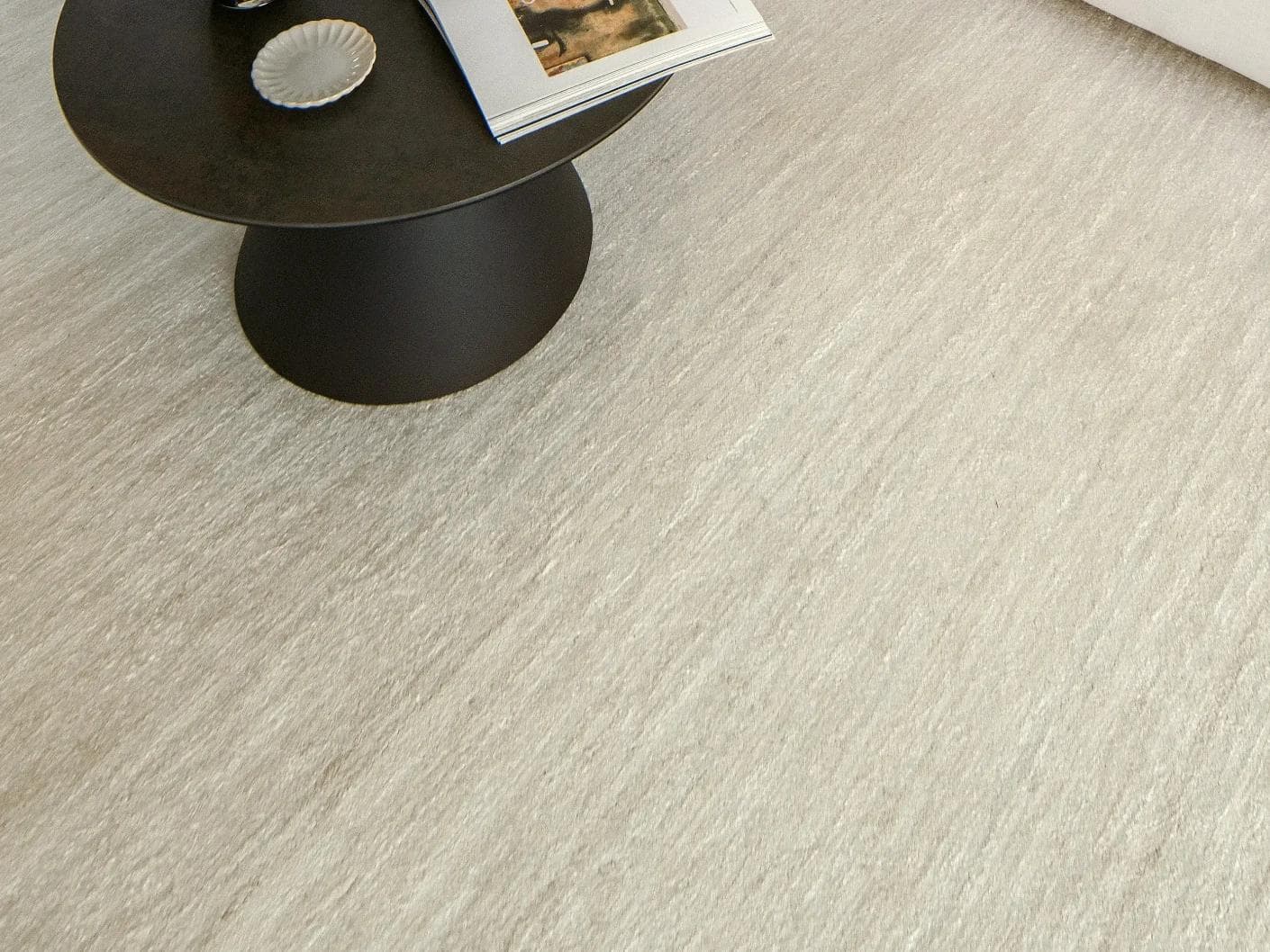 Beatrice Sandy 02 carpet in beige, shown in a lifestyle close-up top view as image 4