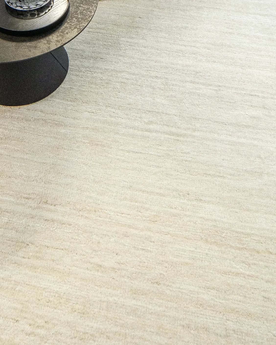 Beatrice Sandy 02 carpet in beige, shown in a lifestyle close-up top view as image 5