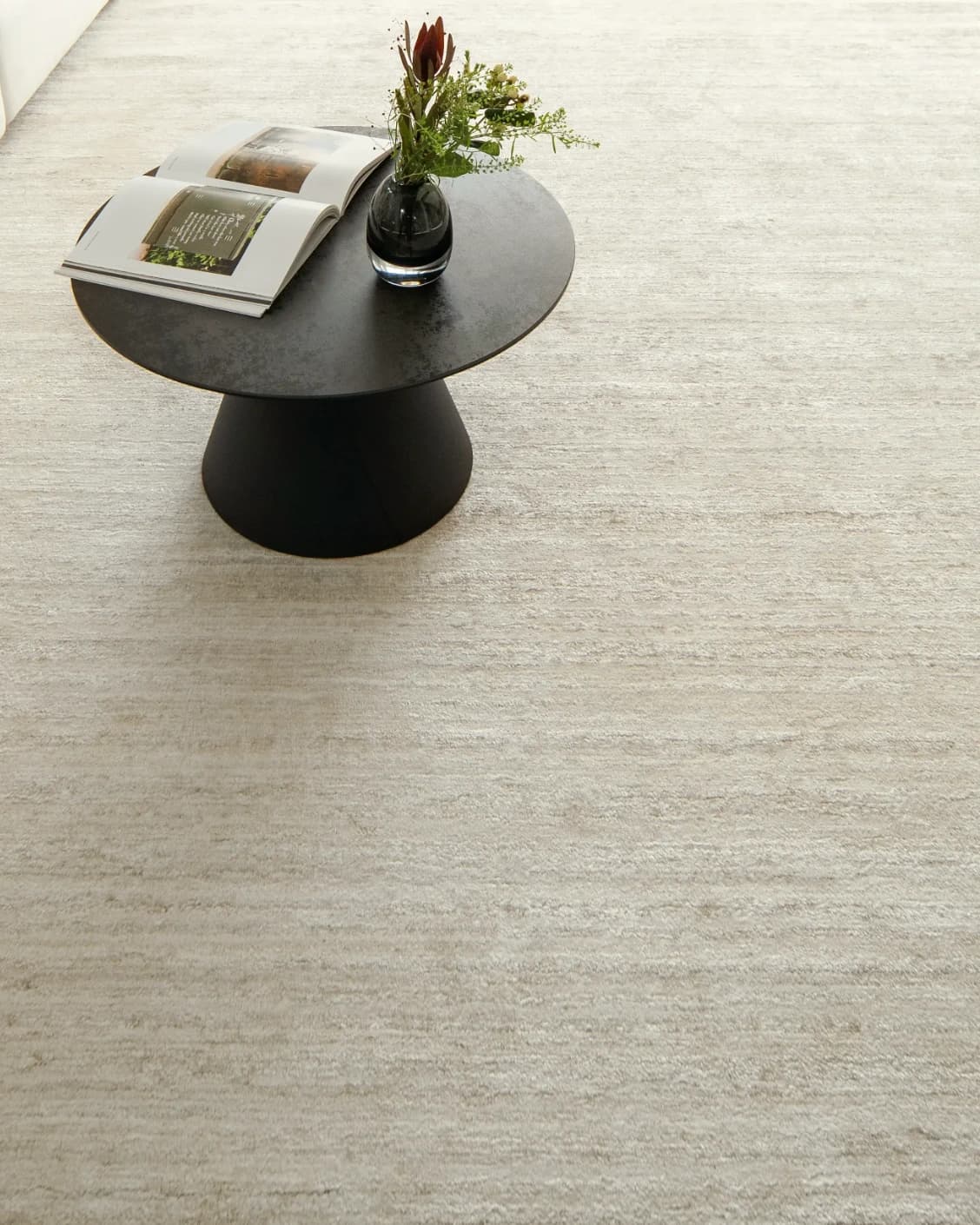 Beatrice Sandy 02 carpet in beige, shown in a lifestyle top view as image 10