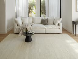 Beatrice Sandy 02 carpet in sandy and beige, shown in a lifestyle front view